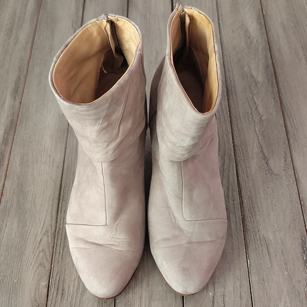 Rag & Bone Newbury Light Grey Leather Ankle Boots Size EU 39 $495